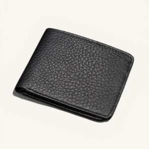 Black Leather Wallet W-185